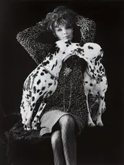 Gloria mit Dalmatinern [Gloria with Dalmatians] by Charlotte March, 1962, Gelatin silver print, printed later, offered May 2015