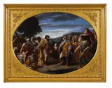 circle of Annibale Carracci, Alexander and Taxiles, Oil on canvas (relined)