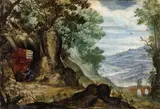 Jan Brueghel the Elder, Rocky Landscape with Hermit