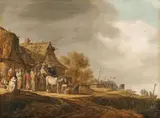 Jan van Goyen, Halt in Front of a Tavern
