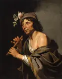 Jan van Bijlert, A Shepherd Playing a Flute, Oil on canvas (relined)