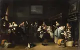 Anthonie Palamedesz., A Dutch Interior with Groups of Figures