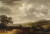 Johann Pietersz Schoeff, A Landscape near Oberingelheim in Rheingau, Oil on panel (parquetted)