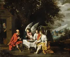 Abraham van Diepenbeeck, Abraham and the Three Angels, Oil on canvas (relined)