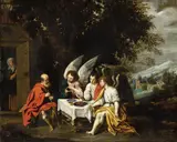Abraham van Diepenbeeck, Abraham and the Three Angels, Oil on canvas (relined)