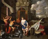 Venus in the Forge of Vulcan by Nicolaas Marten Fierlants, Oil on canvas, sold May 2015