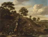 Jan Wijnants, Wooded Landscape with Stump, Oil on canvas (relined)