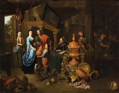 Gerard Thomas, The Antiques Dealer, Oil on canvas (relined)