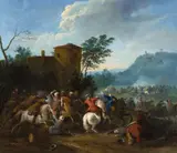 called Le Chevalier Karel Breydel, A Battle Scene, Oil on panel