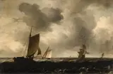 Charles Brooking, Two Maritime Paintings, Oil on canvas. Each