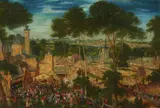 Hans Bol, A Peasant Wedding, Gouache on parchment, varnished