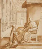 Italian School 17th century, An Audience with a Cardinal of the Chigi Family