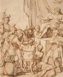 Italian School 18th century, Mucius Scaevola and the Etruscan King