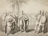 Austrian School late 18th century, The Day of Eleusis, Grey ink and wash on laid paper