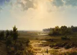 Cornelis Lieste, A Panoramic Moor Landscape, Oil on canvas