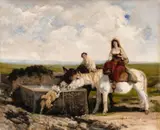 Giuseppe Palizzi, Rest by a Well in the Abruzzi