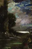 Ferdinand Brütt, The Old Fountain at Anacapri, Oil on canvas
