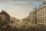 Johann Georg Rosenberg, A View Between the Palace and Unten den Linden with the Zeughaus, Crown Prince's Palace and Opera, Oil on canvas (relined) Signed and dated lower right: J. Rosenberg pinxit