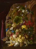 Ernst Sager, A Large Floral Still Life, Oil on canvas, framed