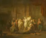 Christ Among the Doctors by Probably french school 18th century, Oil on panel, offered Mar 2015