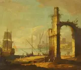 An Architectural Capriccio by follower of Francesco Guardi, Oil on canvas, sold Mar 2015
