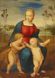 Raffaelo Sanzio, called Raphael, copy after, Madonna del Cardellino (The Madonna with the Goldfinch), Oil on panel (parquetted)