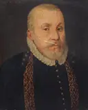 Westphalian School 2nd half 16th century, Portrait of Goswin von Raesfeld Portrait of Ermgart von Bemmelsberg, Oil on panel. Each