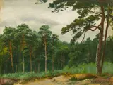 Carl Ludwig Fahrbach, A Wooded Landscape, Oil on canvas