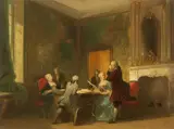 Herman ten Kate, A Rococo Style Interior, Oil on panel