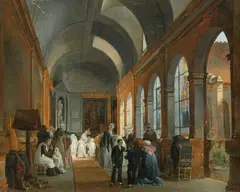 Auguste-Xavier Leprince, A Holy Communion A Marriage, Oil on canvas, relined. Each