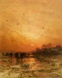Ludvig Munthe, An Evening Winter Landscape