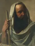 Otto Rethel, Portrait of an Apostle, Oil on canvas, mounted on card
