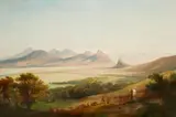Caspar Scheuren, Rhenish Landscape with a View of the Siebengebirge