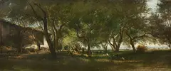Joseph Wenglein, A Summer Landscape, Oil on canvas (relined)
