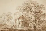 German School 18th century, Landscape with a Chapel