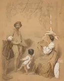 Hubert Salentin, An Italian Family Dancing and Making Music