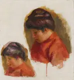 Femme au corsage rouge (Étude de Gabrielle) by Pierre-Auguste Renoir, Circa 1905-1908, Oil on canvas, relined, sold Nov 2014