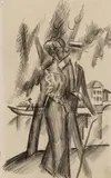 August Macke, An der Aare, 1913, Pencil drawing on sketchbook paper