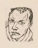 Max Beckmann, Large Self-Portrait, 1919, Etching on wove paper