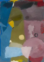 Ohne Titel by Max Ackermann, 1965, Oil and tempera on thin card, sold Nov 2014