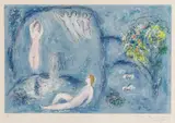 Marc Chagall, Die Felsengrotte der Nymphen, 1961, Colour lithograph on wove paper with watermark "ARCHES"