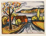 Otto Dix, Hemmenhofen, 1954, Colour lithograph on soft laid paper