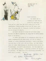Ghosties by Lyonel Feininger, 1952, Aquarell und Tuschfeder auf Briefpapier, sold Nov 2014