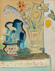 Blumenstillleben by Werner Gilles, 1940s, Watercolour on laid paper, sold Nov 2014