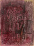 Karl Hofer, Drei Damen, 1925, Chalks