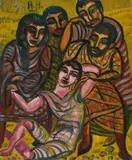 Hermann Huber, Der Verkünder, 1912, Oil on canvas