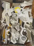 Heinrich Kamps, Biblischer Kopf mit Taube, Probably c 1930, Oil on canvas