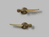 Türklinke I (3rd exemplar) by Ewald Mataré, 1954, A pair of bronze door handles, each with a rosette, also with lock and key, sold Nov 2014