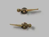 Türklinke I (2nd exemplar) by Ewald Mataré, 1954, A pair of bronze door handles, each with a rosette, also with lock and key, sold Nov 2014