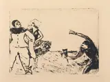 Max Pechstein, Karneval X, 1910, Lithograph on smooth, thin chamois coloured paper
